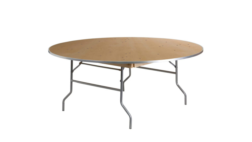 6' Wood Round Table